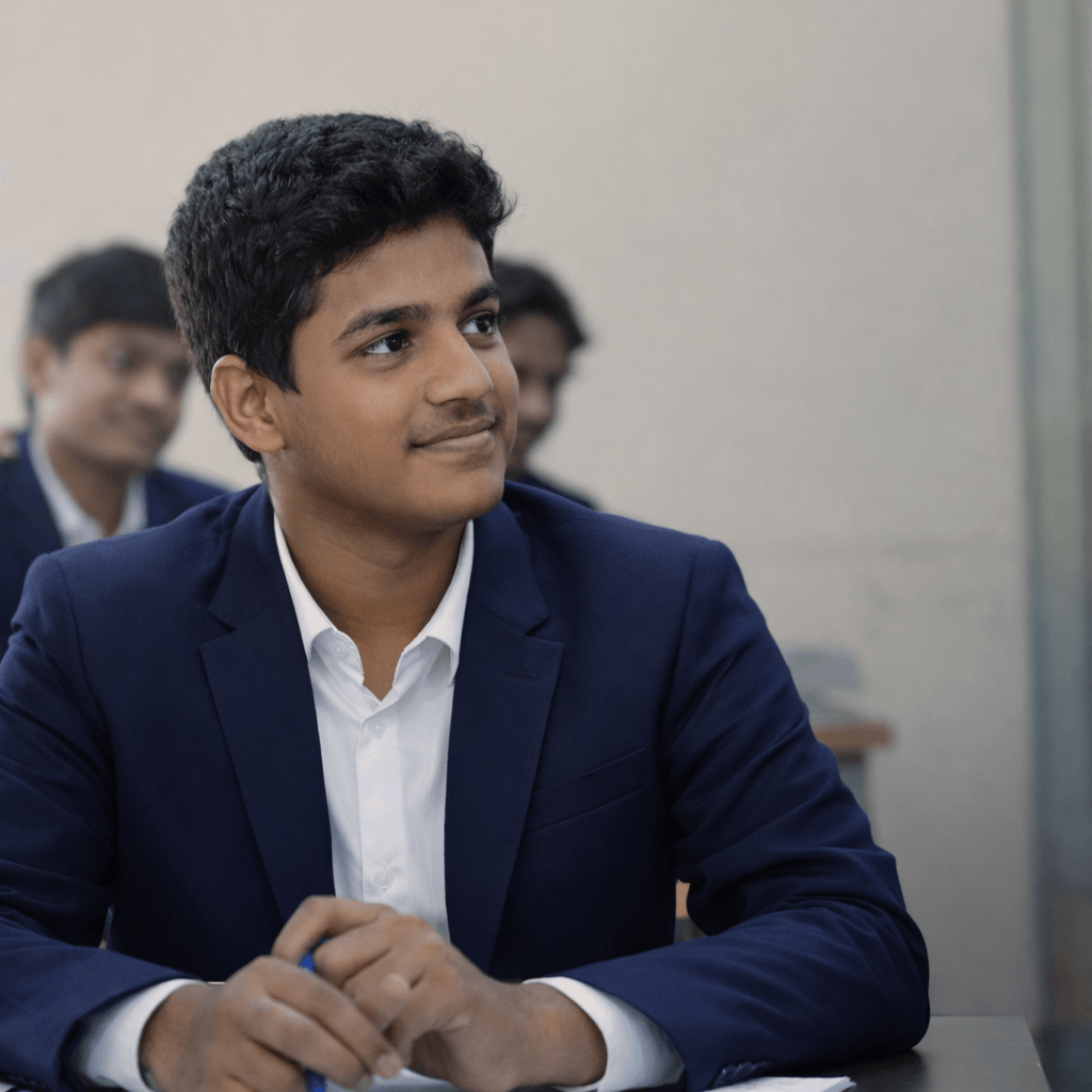 Student in classroom